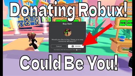 donating a fan 10k robux on pls donate youtube