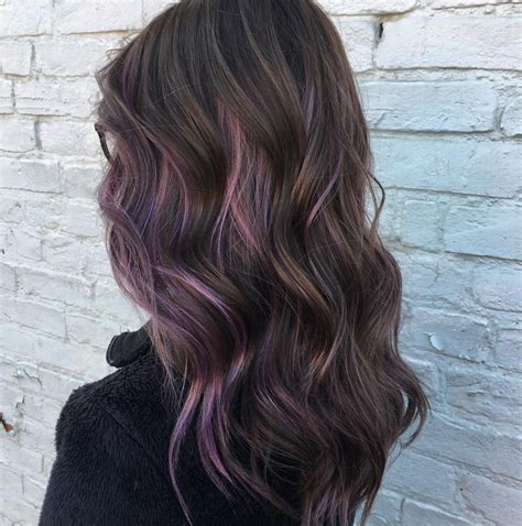 10 Purple Streaks In Brown Hair Fashion Style