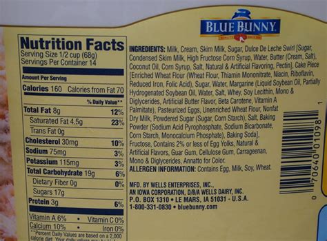 Blue Bell Orange Sherbet Nutrition Facts Nutrition Ftempo