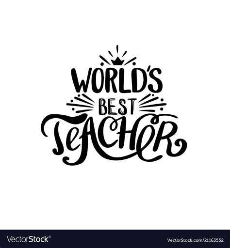 World Best Teacher Hand Lettering Design Poster Ranking Professional