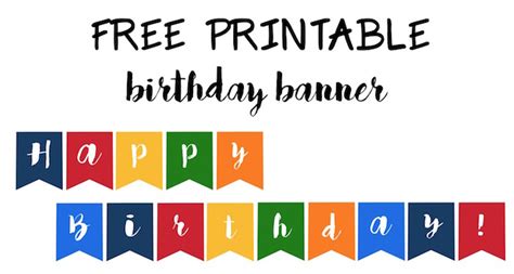 Happy Birthday Banner Free Printable Paper Trail Design
