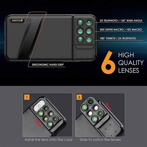 Ztylus Switch 6 Iphone Xs Max Case With 6 Phone Lenses Gadgetsin
