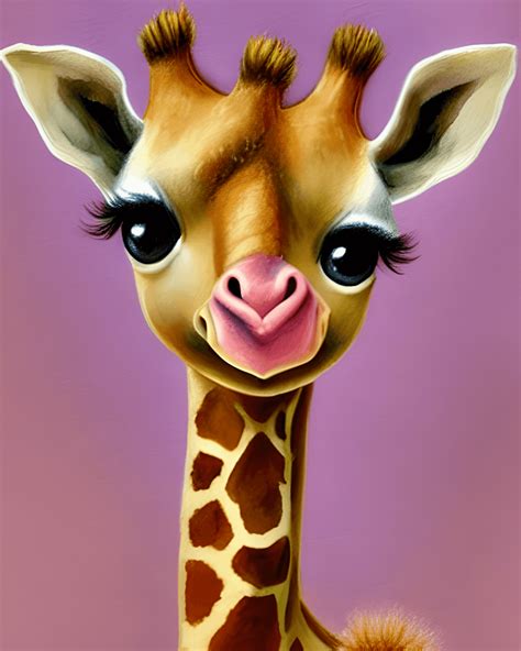 Adorable Cute Baby Giraffe · Creative Fabrica