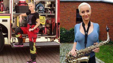 Meet Anike Germanys Hottest Firefighter Who Plays The Saxophone