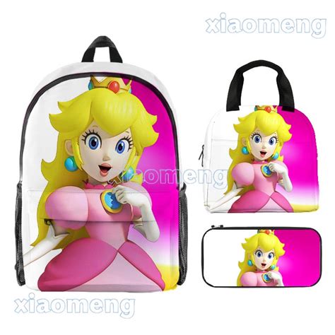 Mochila Mario Bros Princess Peach Backpack For Kids Shopee Singapore
