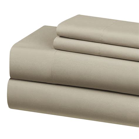 Mainstays 250 Thread Count Cotton Rich Tan Sheet Set Walmart Canada