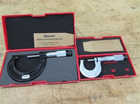 Machines Used 2 Starrett Micrometers With Ratchet Thimbles 1 0 1