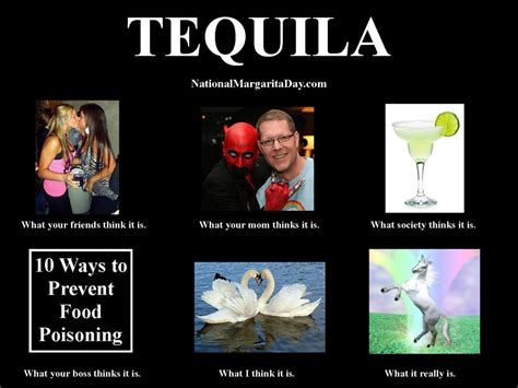 National margarita day is february 22, 2020, giving us a special day to celebrate the divine combination of tequila, lime juice, triple sec, salt and ice. Tequila - "What People Think It is" Meme