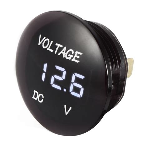 Dc 12v 24v Car Voltmeter Socket Voltage Meter White Led Digital Display