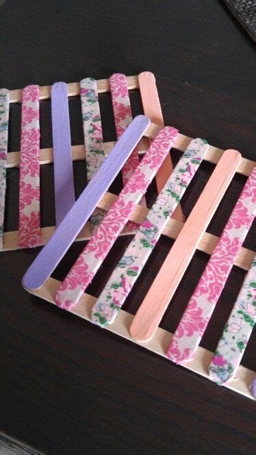 100 Popsicle Sticks Craft Ideas As Told By Mom Popsicle Stick Coasters Diy Popsicle Stick