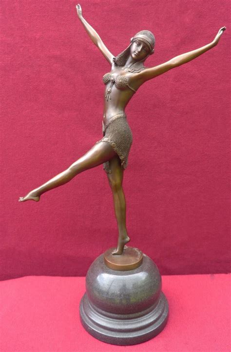 Art Deco Bronze Figurine Sculpture Statue Palmyra Hot Cast Chiparus Lady Figure Ebay