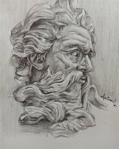 Zeus Study In Pencil Sketches Sketchbook Draw Drawing Zeus