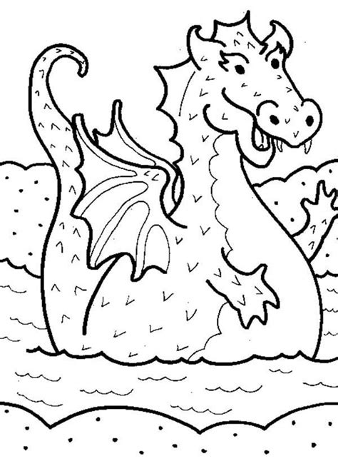 Sea Monster Sea Monster Myth Coloring Page Monster Coloring Pages