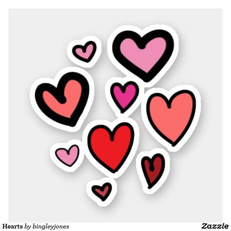 Hearts Stickers Heart Pink Cute T Valentine Love Holiday