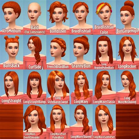 Sims 4 Hairs ~ Mod The Sims Ginger All The Hairstyle By Caitie