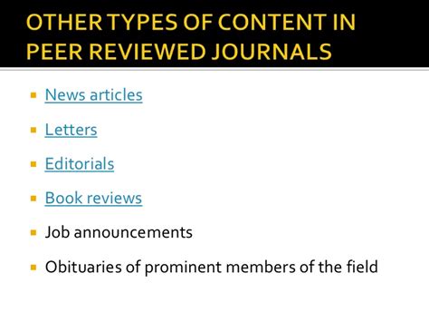 Article Types Review