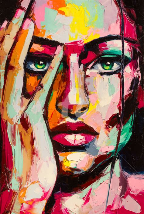 Abstract Woman Face Painting At