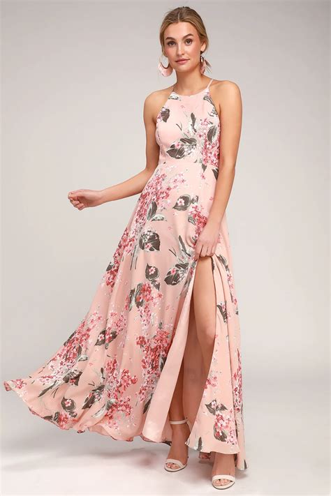 Daley Blush Floral Print Sleeveless Maxi Dress Maxi Dress Bright