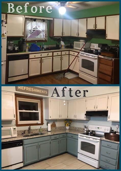 Before And After Diy Kitchen Makeover Quartz Countertops Rustoleum