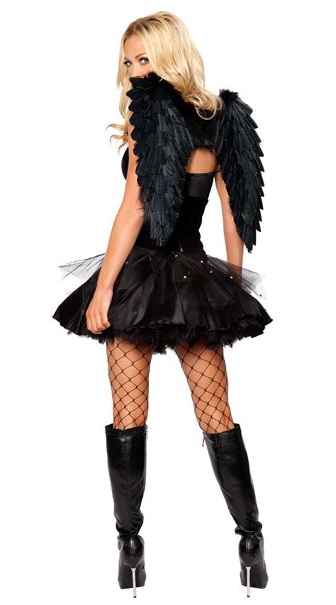 Sexy Dark Angel Costume With Feather Wings Ad1036 Dark Angel Costume Angel Costume Black