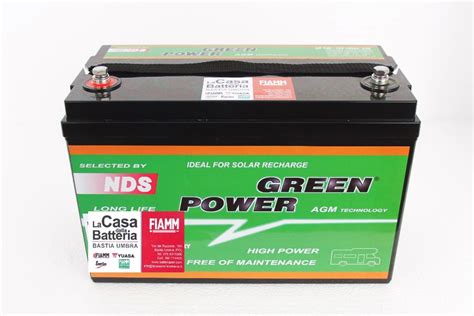 Batteria Per Cellula Camper Green Power Gp100 100 Ah Agm Vrla La Casa
