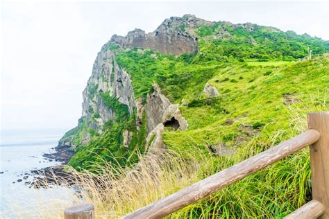 Premium Photo View Of Seongsan Ilchulbong Volcanic Cone In Jeju Island