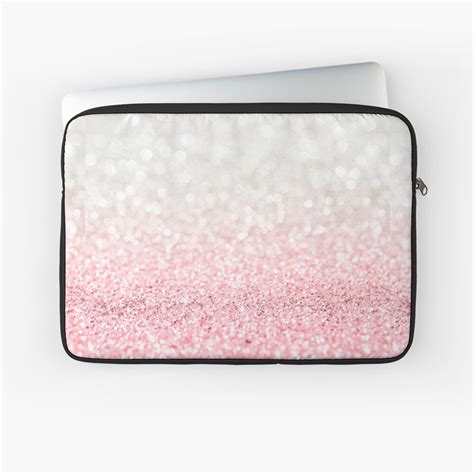 Pink Ombre Glitter Laptop Sleeve For Sale By Heartlocked Redbubble