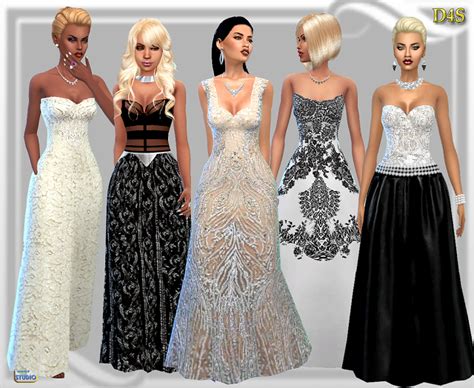 The Best Dresses By Dreaming 4 Sims Ausgehkleider Sims 4 Leder Und
