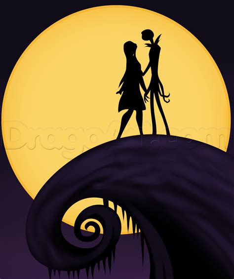 The Nightmare Before Christmas Jack And Sally On The Hill