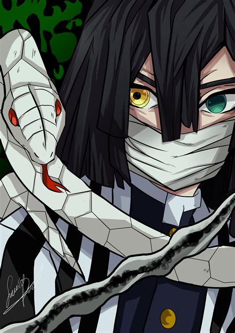 ArtStation - Obanai Iguro / Demon Slayer / Kimetsu no Yaiba