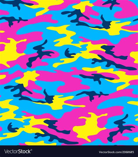 Neon Camouflage Seamless Pattern Royalty Free Vector Image