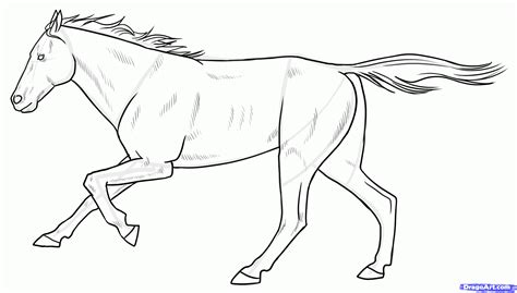 Racing Horse Drawing Easy Clip Art Library