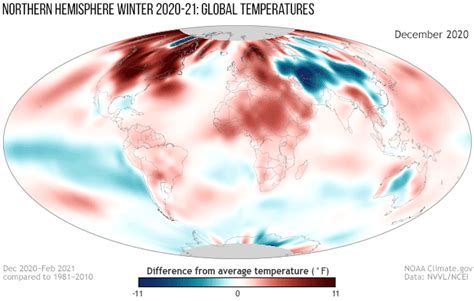 February 2021 Wraps Up Northern Hemispheres Eighth Warmest Winter On