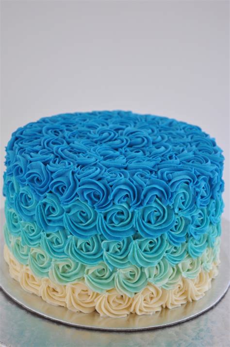 Art eats bakery can make any design you can think of. Rozanne's Cakes: Plain blue buttercream roses