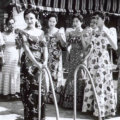 from the 1950s film “among tunay” love these terno dresses filipiniana dress filipino women