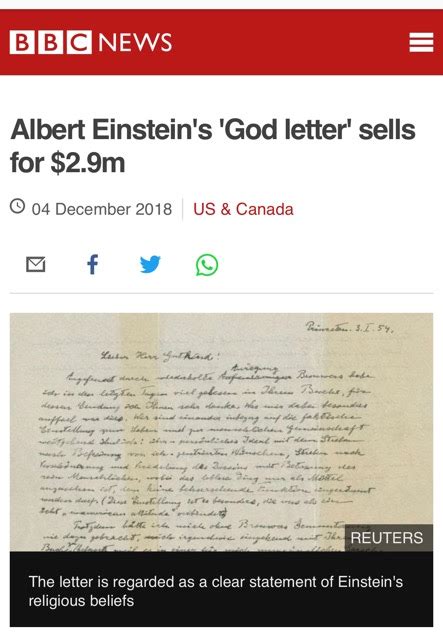 “god Letter” By Albert Einstein Glow Community