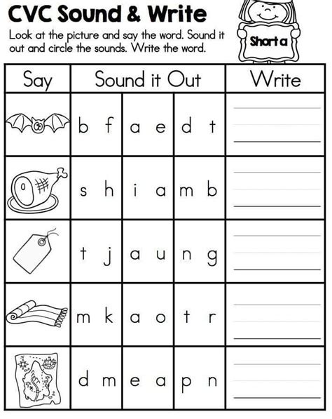 Kindergarten Cvc Worksheet Packet Distance Learning Cvc Words For