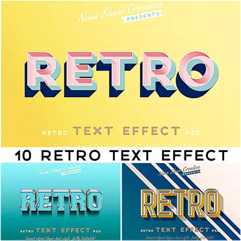 10 Retro Text Effect Free Download