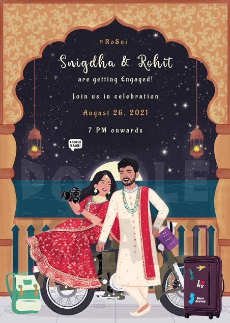 Illustrated Wedding Invites — Doodlekaari - Illustrator. Designe