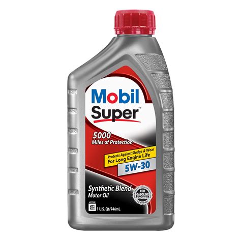 Mobil Super Synthetic Blend Motor Oil 5w 30 1 Qt
