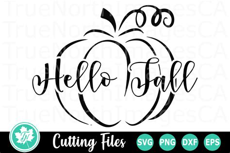 Hello Fall Pumpkin - A Fall SVG Cut File