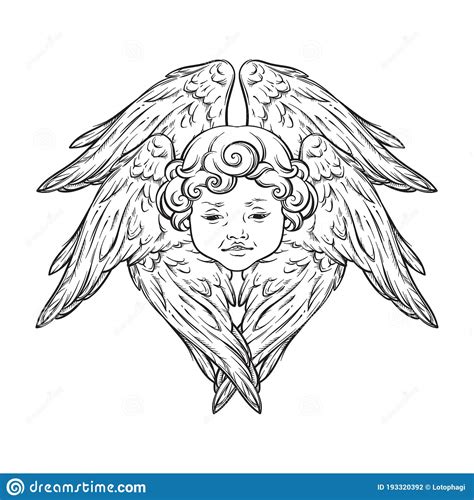 Seis Cherub Alado Lindo Alado Rizado Sonriente Bebé ángel Con Rayos De