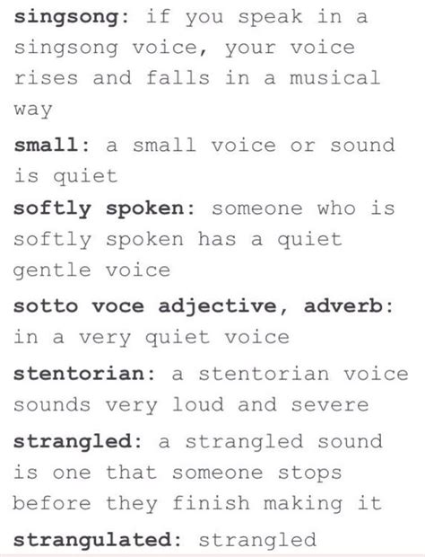 Ways To Describe A Mans Voice