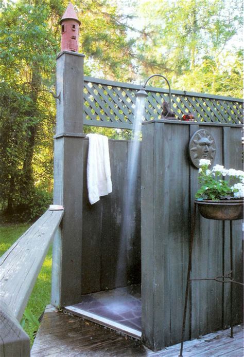 What can be better than getting a modern scandinavian touch at your outdoor shower area? Outdoor Shower in the Woods