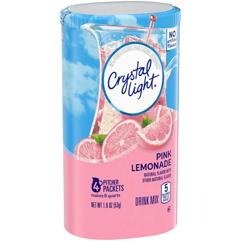 Crystal Light Pink Lemonade Powdered Drink Mix 19 Oz Can Walmart