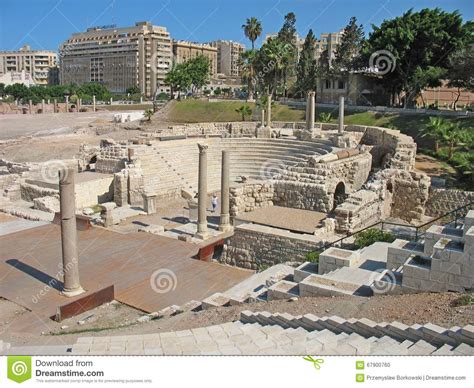 Roman Amphitheatre Alexandria Egypt Stock Photo Image Of Ancient