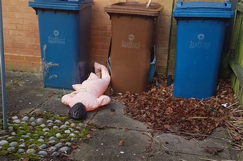 families shock after blow up sex doll found dumped on staffordshire housing estate stoke on