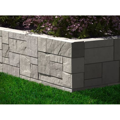 Oldcastle 16 In X 105 In X 4 In Fog Gray Concrete Retaining Wall Block