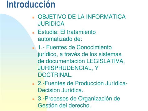 Ppt Informatica Juridica Y Derecho Informatico Powerpoint