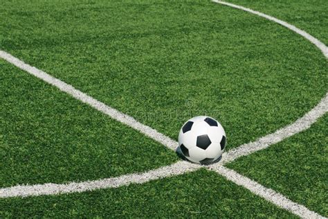 Soccer Ball Green Grass Field Stock Photo Image Of Outdoor Dribbling